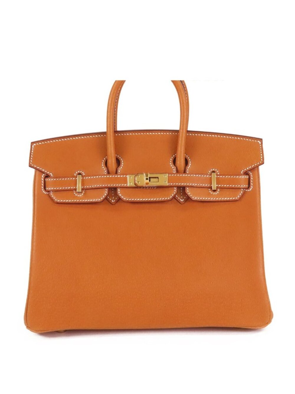 Hermes Birkin 25 Toffee Gold Pigskin Handbag